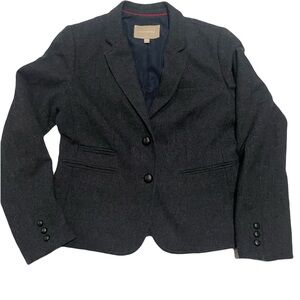 Banana Republic Wool Blend Herringbone Blazer – Navy – Size 10